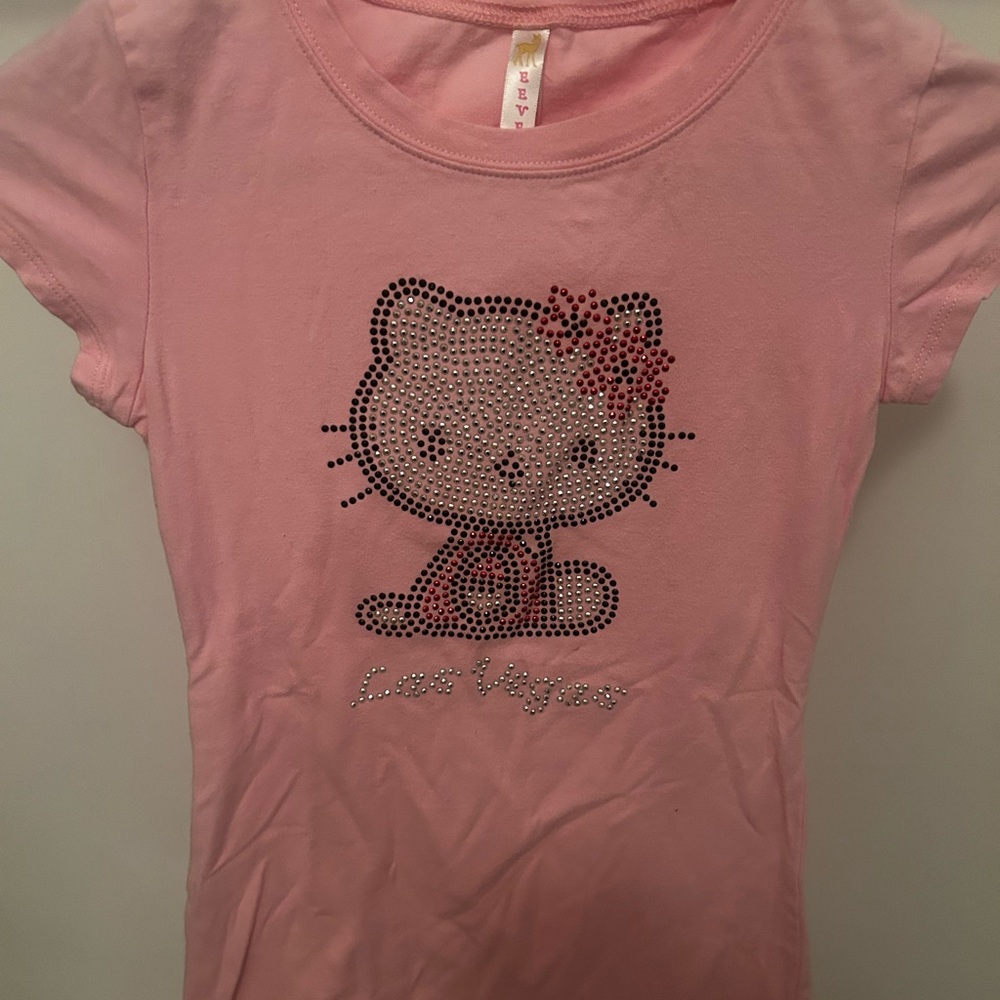 Hello Kitty Pink Las Vegas  Sparkle Tee